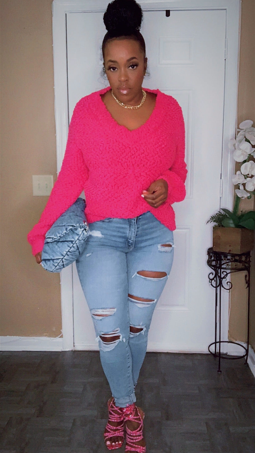 Pretty in Pink Sweater