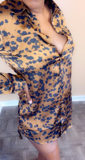 It's All Over Me Shirt Dress
