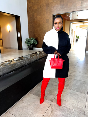 ColorBlock Sweater Dress