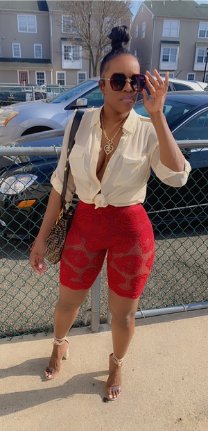 Sweet Roses Biker Shorts